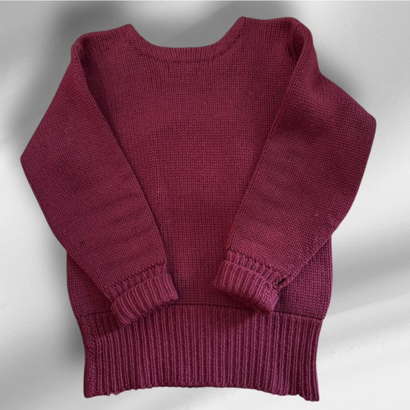 Vintage 1930’s Burgundy Wool Polo Varsity Letterman’s Sweater - Picture 6 of 11
